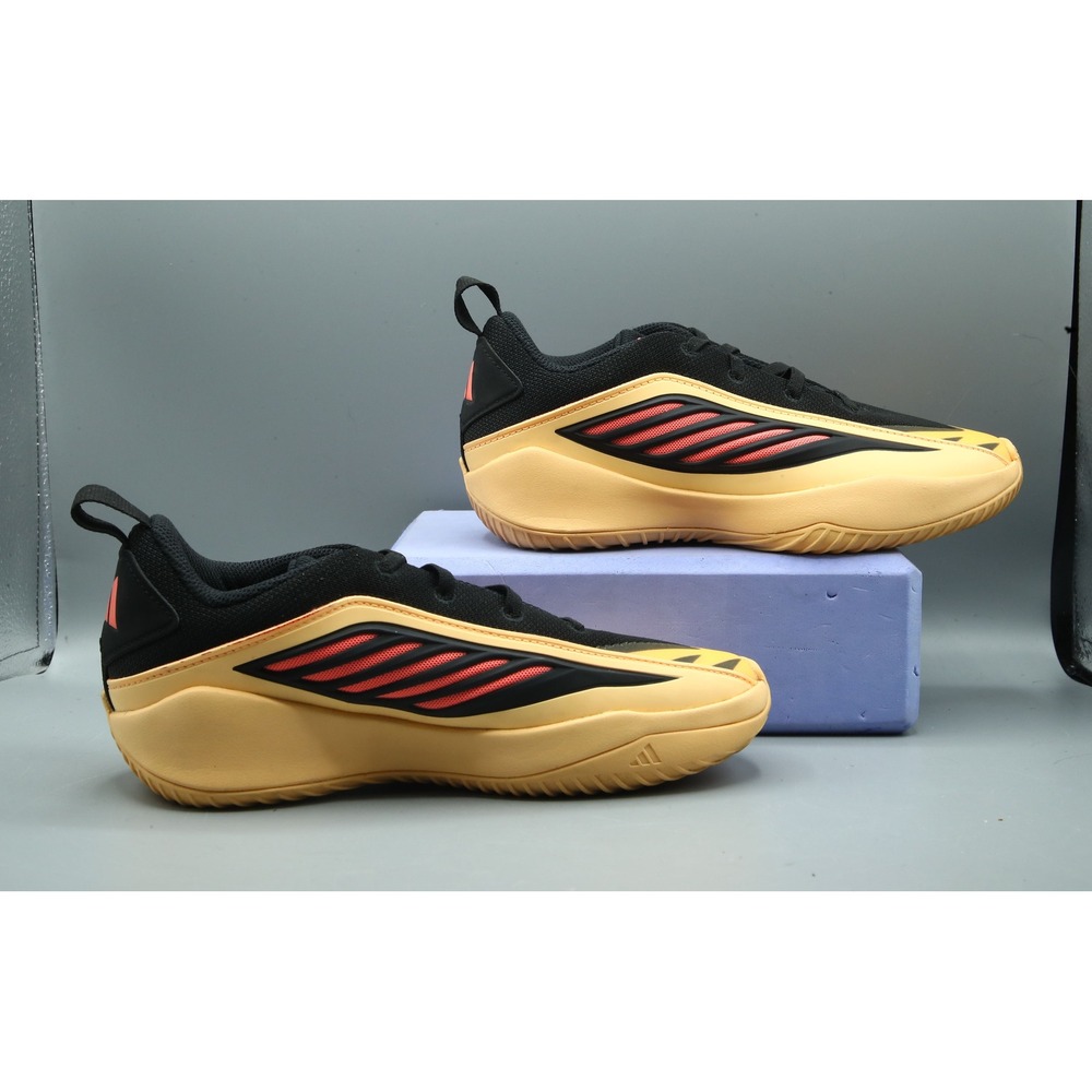 Adidas Believe That 1 Basketball Sneakers, Orange and Black, JQ9471, Size 3Y